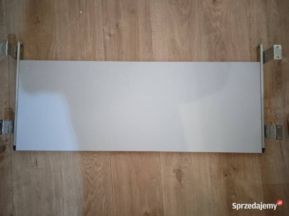 Szara półka z szyną na klawiaturę pod biurko pomorskie Straszyn sprzedam