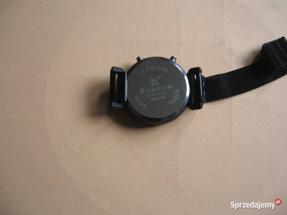 Zegarek magnetyczny elektroniczny czarny Kurren sprzedam