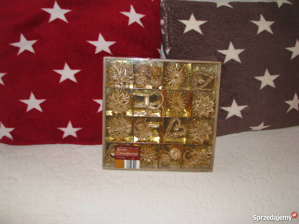 Malinowe bombki choinkowe plastry miodu ozdoby