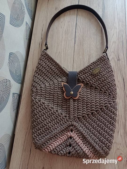 Sznurkowa torebka Handmade 35cm Torby i torebki lubelskie Chełm
