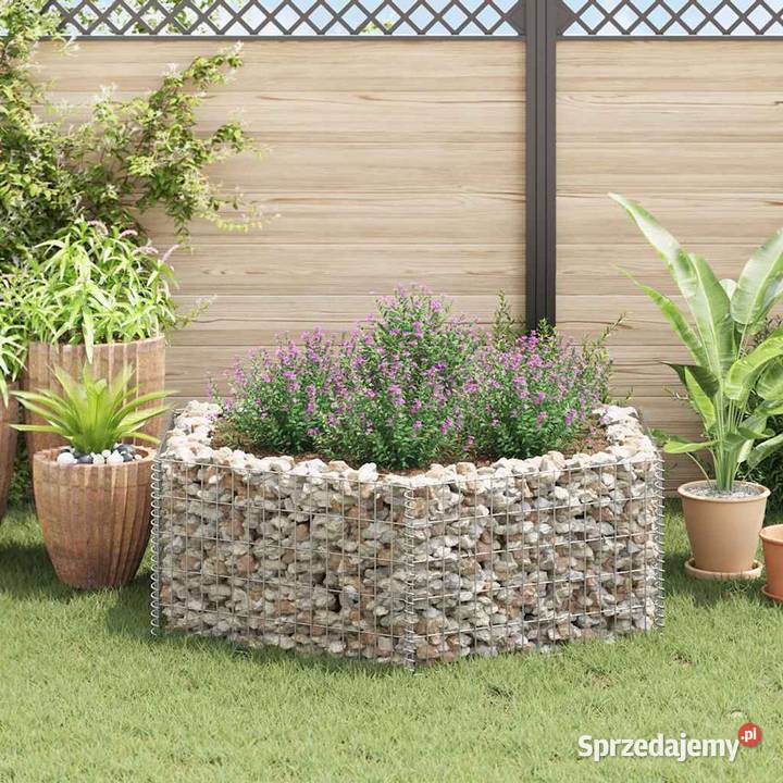 vidaXL Podwyższona donica gabionowa sześciokąta