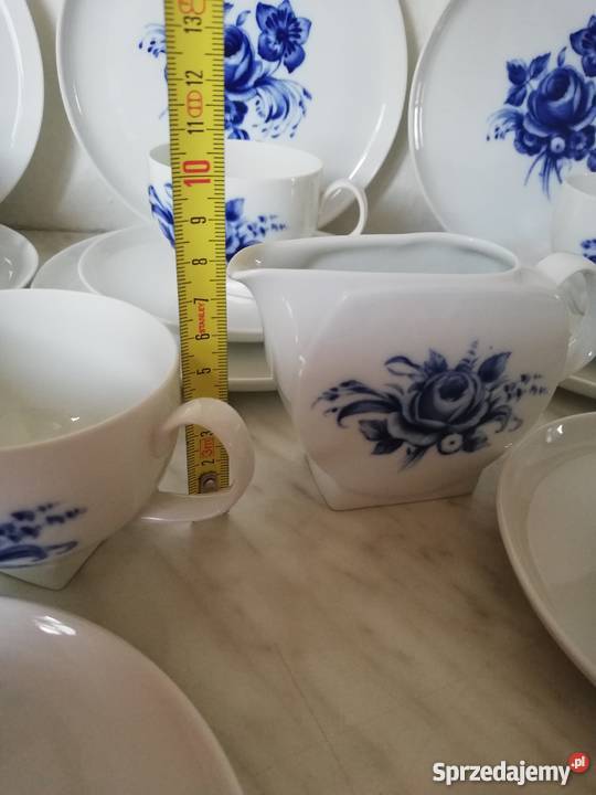 Porcelana Melitka wzór kwiatowy cobalt małopolskie Gorlice