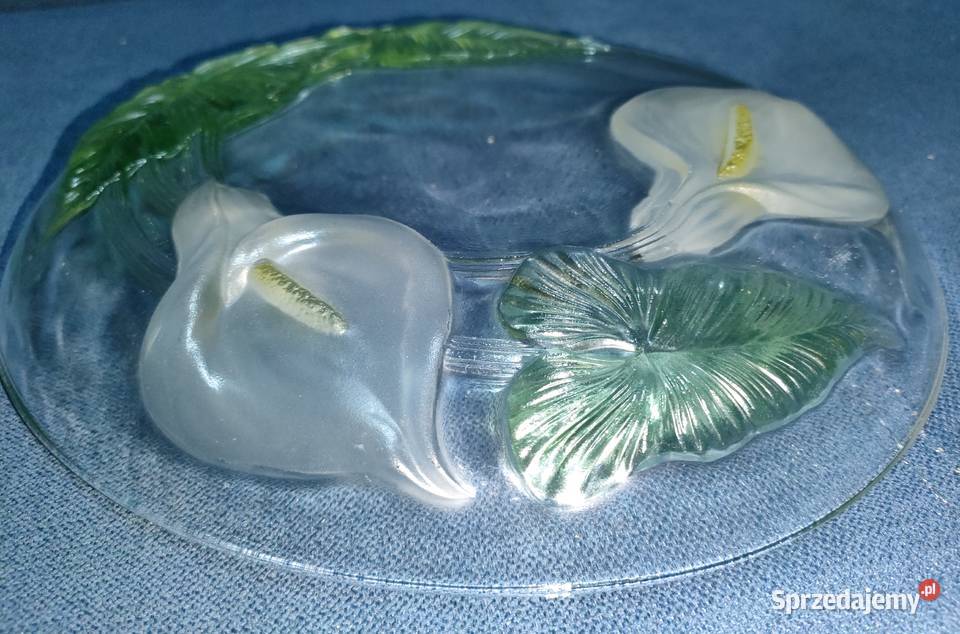 Zestaw szkła kryształowego wazon półmisek talerz śląskie
