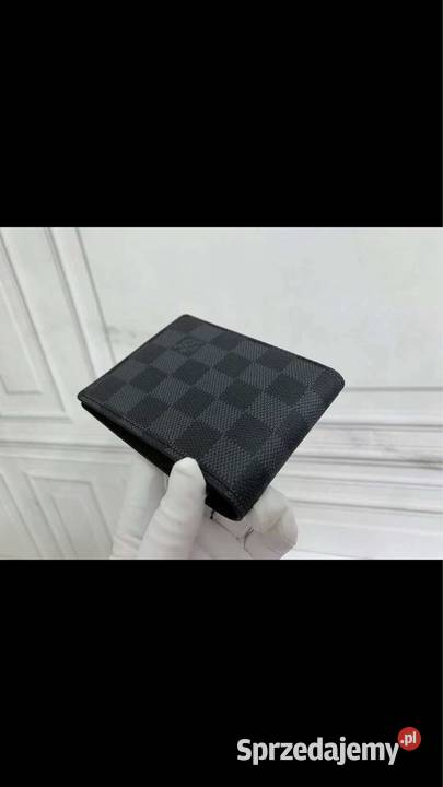 Portfel louis vuitton skóra canvas pudełko ebene Dla mężczyzn