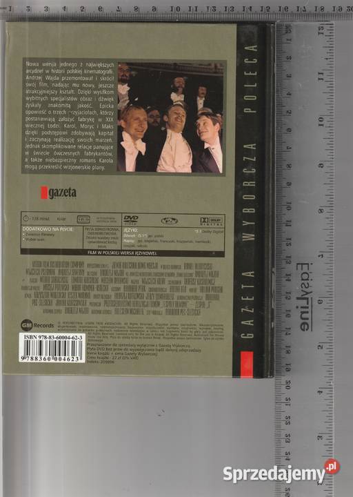 Ziemia obiecana reżAWajda DVD mazowieckie Pruszków