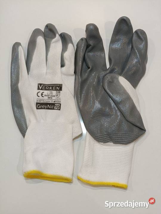 Rękawice powlekane nitrylem Verken GreyNit r Produkcja mazowieckie Radom