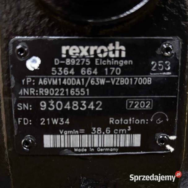 Terex 5364 664 170 5364664170 Silnik do Terex Części maszyn i innych pojazdów
