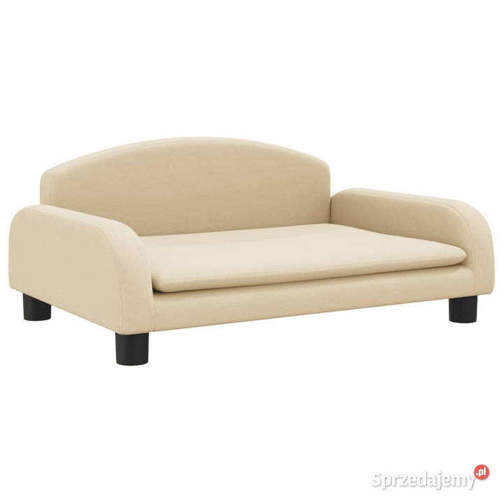 Sofa dzieci kremowa 70x45x30 obita tkaniną Warszawa