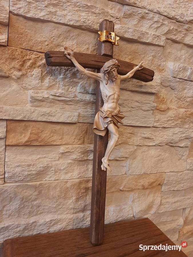 Rzeźba z drewna krzyż drewniany Ukrzyżowanie Lubień
