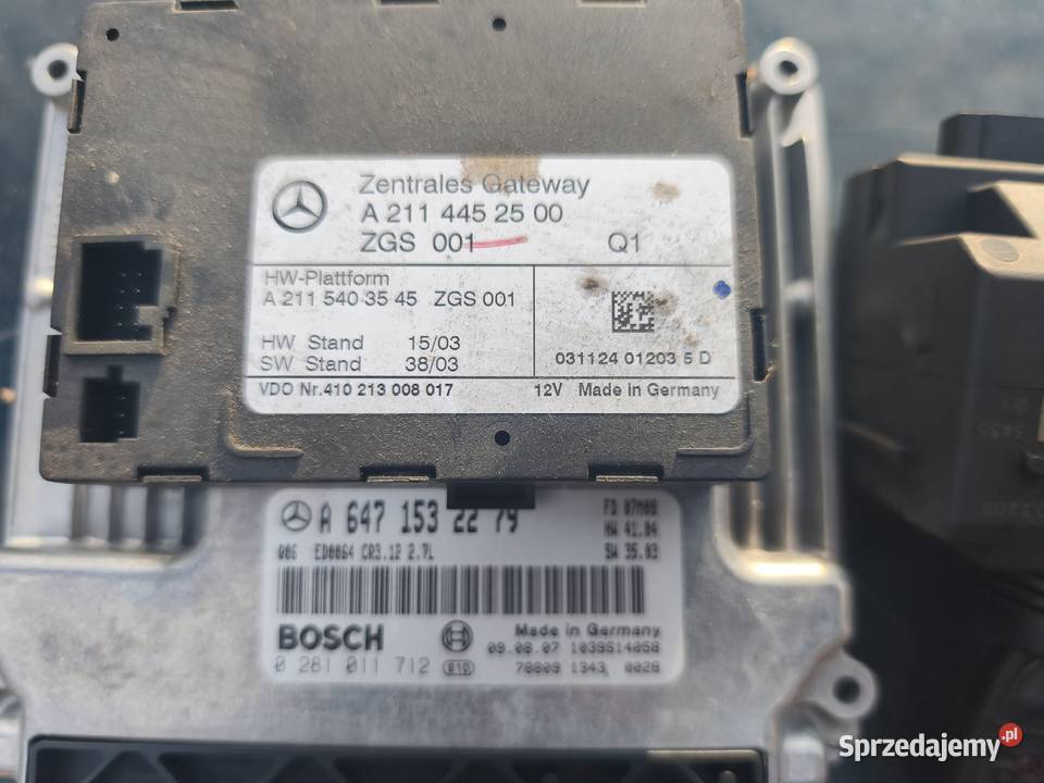 Zestaw startowy Mercedes W211 27 CDI OM647 klucz zachodniopomorskie Kamień Pomorski sprzedam