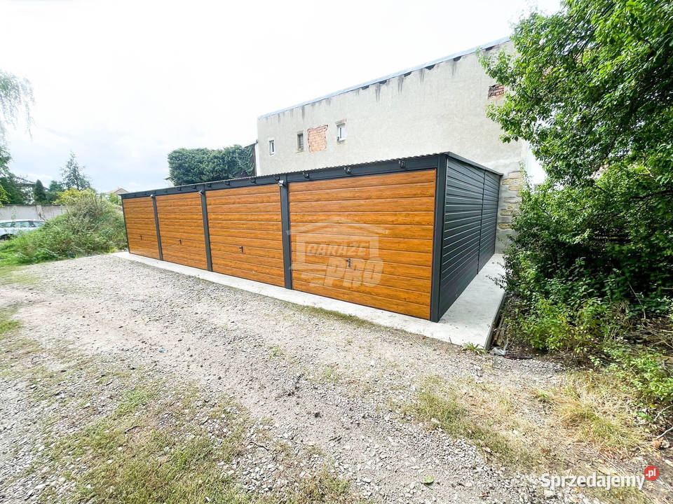 Rząd garaży Garaż blaszany 12x6m 4x brama