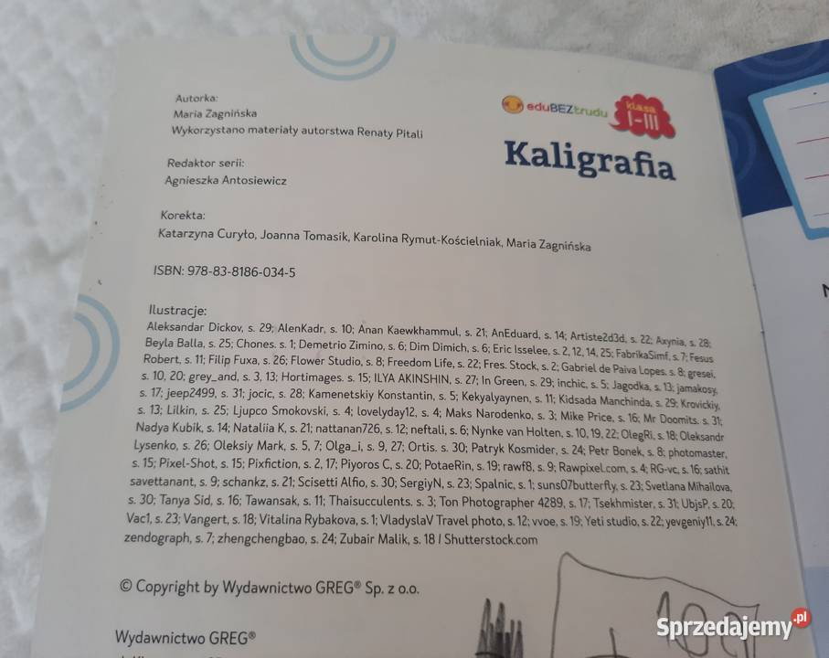 Kaligrafia eduBEZtrudu klasa IIII Greg Czeladź sprzedam