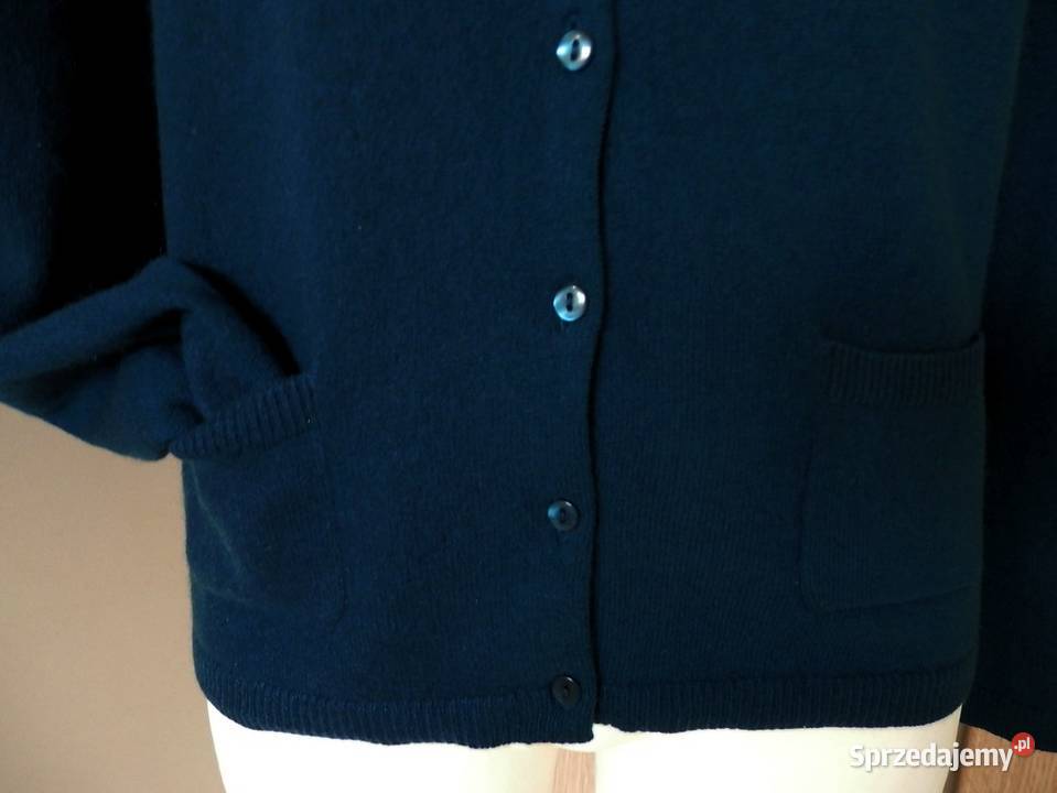 Sweter Kaszmirowy 100 Kaszmir Kardigan Wełniany Łomża