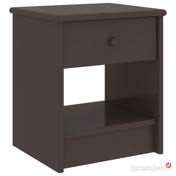 Szafka nocna ciemny brąz 35x30x40 lite drewno
