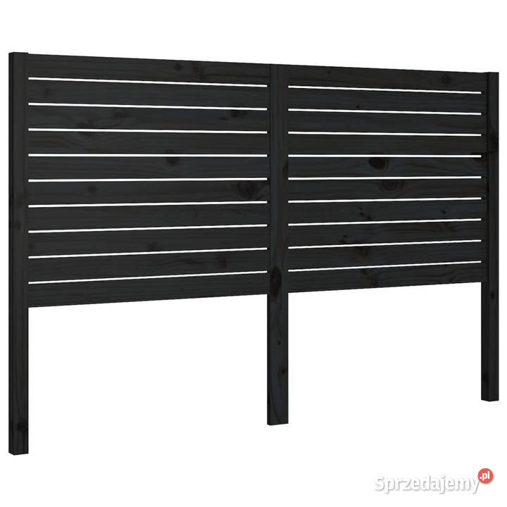 Wezgłowie łóżka czarne 146x4x100 lite drewno sprzedam