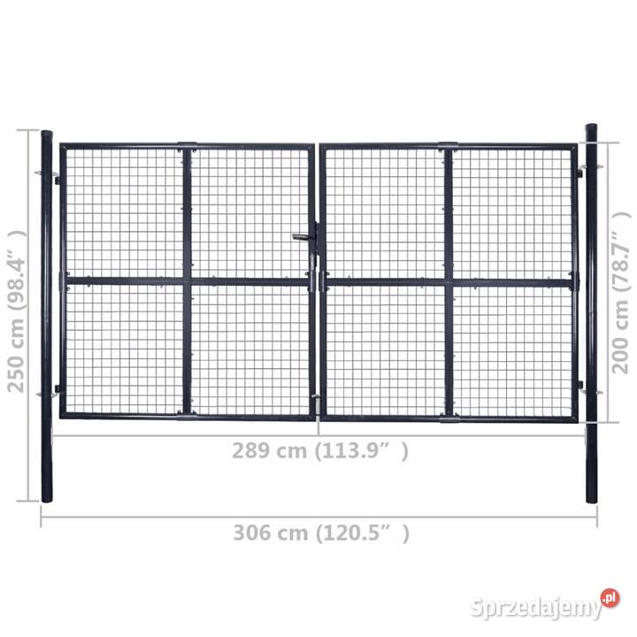 vidaXL Brama ogrodowa z siatki galwanizowana Warszawa