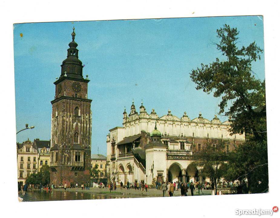KRAKÓW RYNEK FRAGMENT SUKIENNIC POCZTÓWKA świętokrzyskie Krynki sprzedam