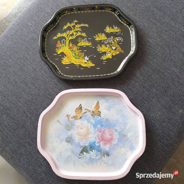 Taca metalowa dekorowana kujawsko-pomorskie sprzedam
