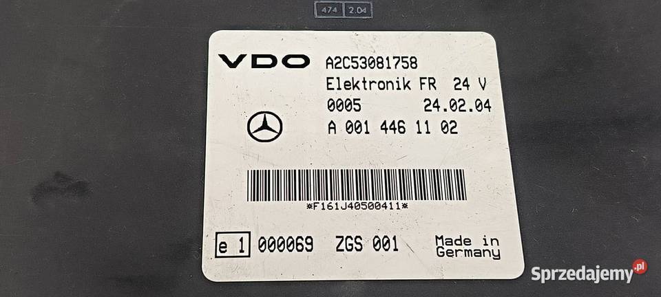 MODUŁ MERCDESBENZ AXOR 2528L A0014461102 kujawsko-pomorskie Lipno