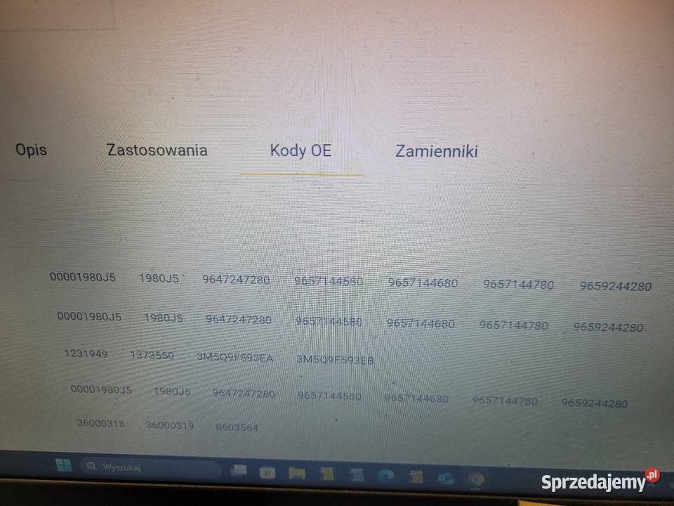 Wtrysk 8603564 9647247280 9657144780 9659244280 Radom