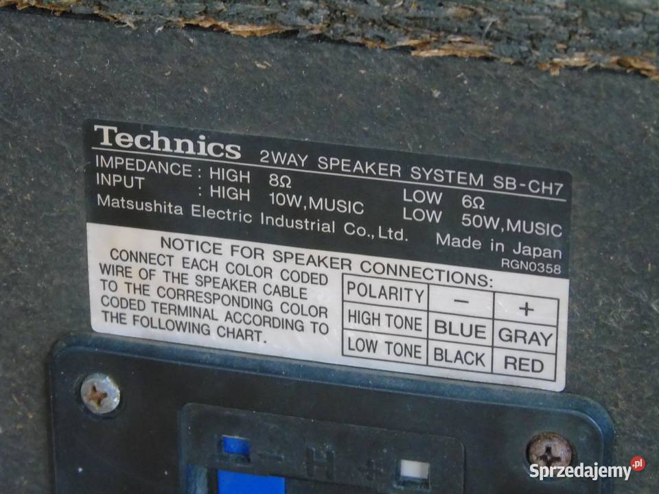Kolumny Technics SBCH7mocne DOSTAWA Jasło