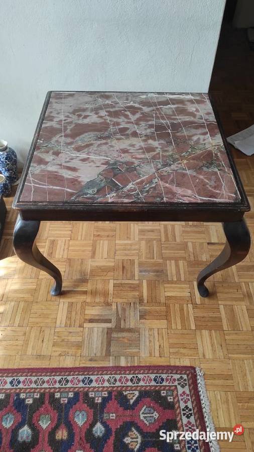Stolik Kawowy z Marmurowym Blatem Styl mazowieckie Warszawa sprzedam