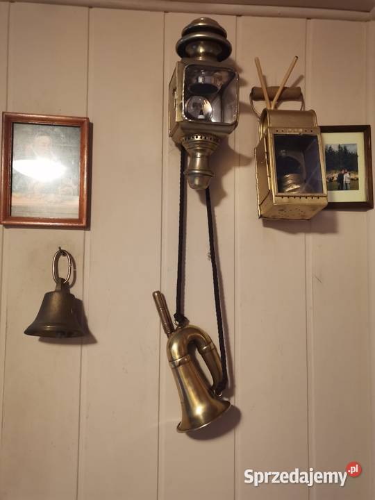 Stara mosiężna trąbka sygnalowa w stylu Art Deco Kraków