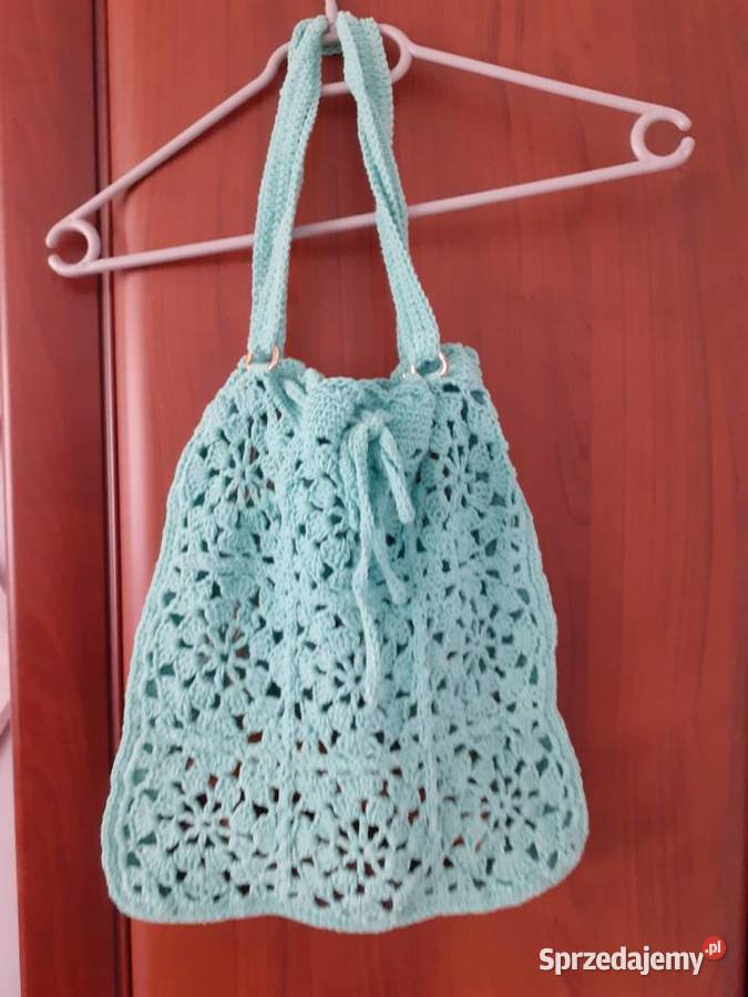 Torba siatka kolor miętowy Dla kobiet