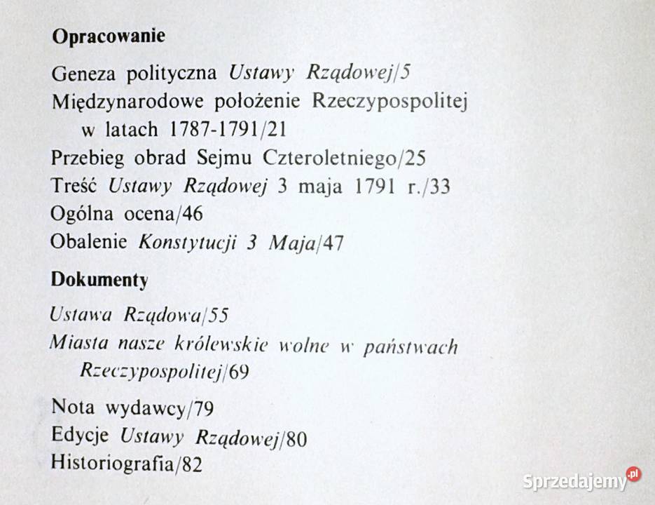 Konstytucja 3 Maja Dokumenty naszej tradycji Rok wydania 1984 Chełm sprzedam