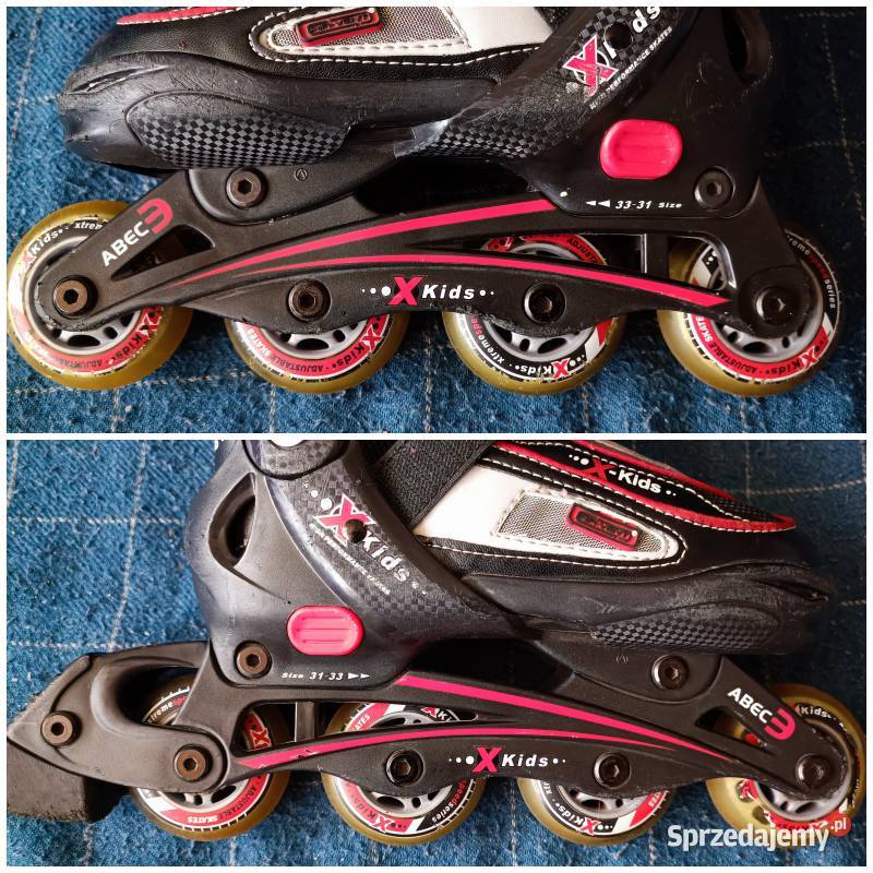 Rolki regulowane rozmiar 31 do 33 ABEC 3 63 mm Piotrków Trybunalski
