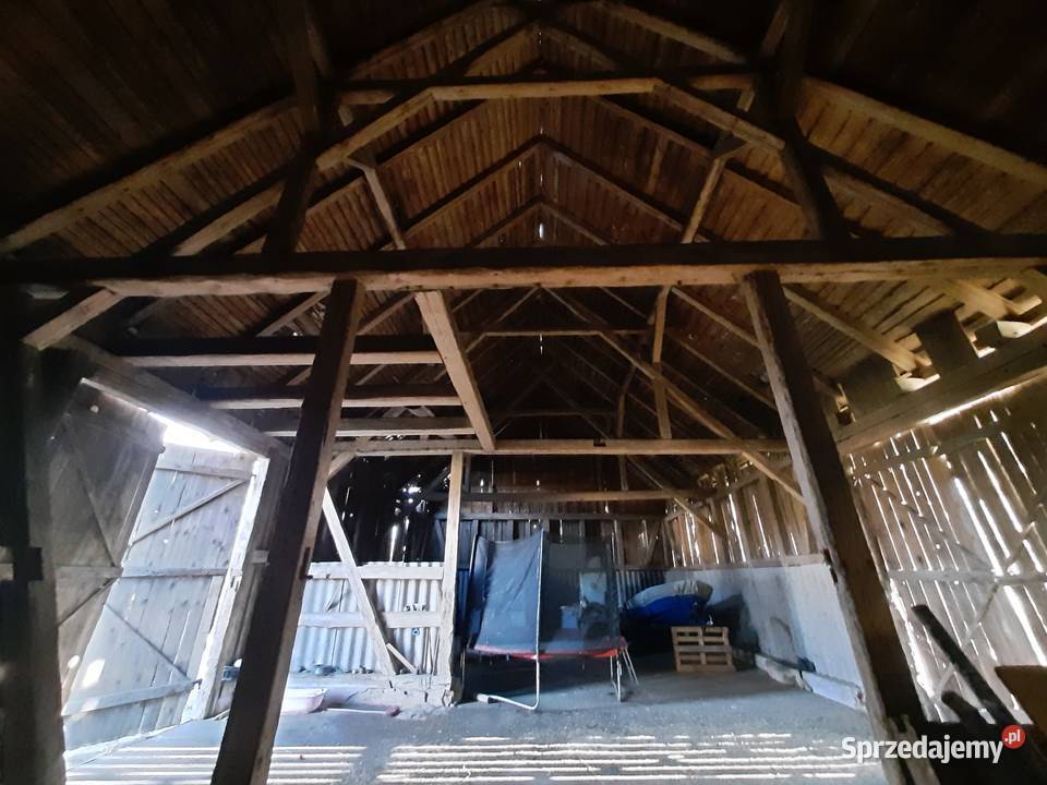 Stodoła drewniana deski bale 100 lat warmińsko-mazurskie Imionek