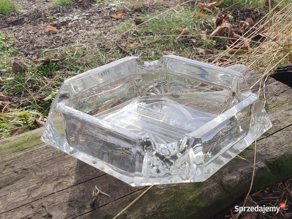 Stara kryształowa popielniczka śląskie Myszków