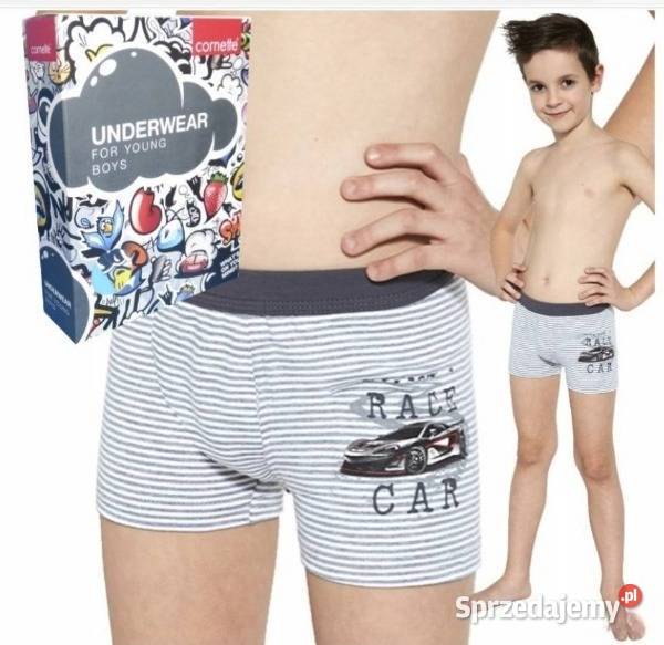 2 PACK niebieskobiałych bokserek Basic 122128 chłopiec małopolskie Kraków