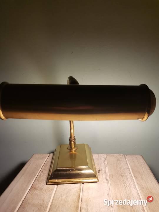 Lampa mosiązna gabinetowab bankierska w stylu Kraków
