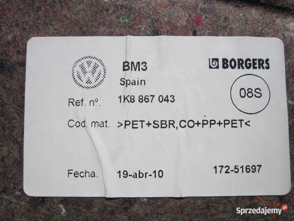 SCIROCCO III 10r poszycie słupka lewy tył Osłony i zaślepki