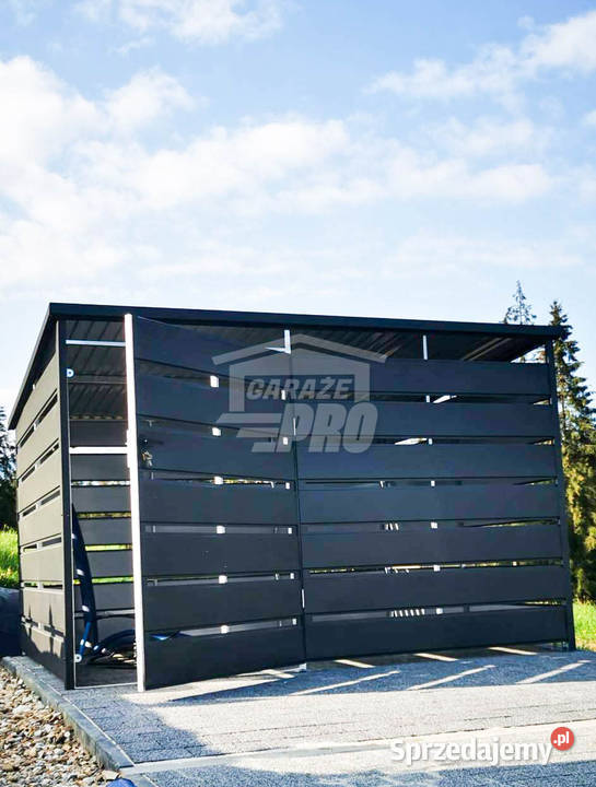 Wiata śmietnikowa 25x15m Antracyt Schowek