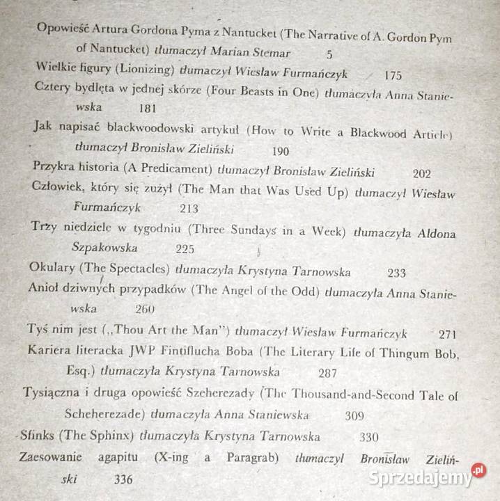 Opowiadania Tom 2 Edgar Allan Poe lubelskie Chełm