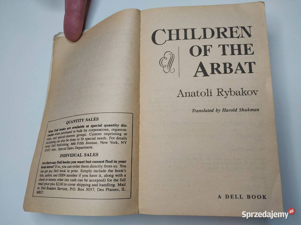 Children of Arabat Anatoli Rybakov Rybakow Lublin