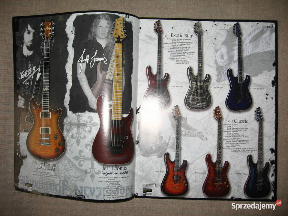 Schecter 2007 guitar catalog katalog gitar Kępice