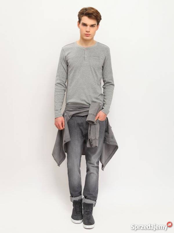 Szary tshirt męski z długim rękawem Troll Rozmiar XL małopolskie Olkusz