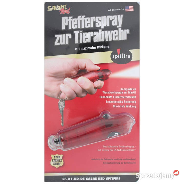 Gaz pieprzowy brelok Sabre Red SpitFire 45g mazowieckie Maciejowice sprzedam