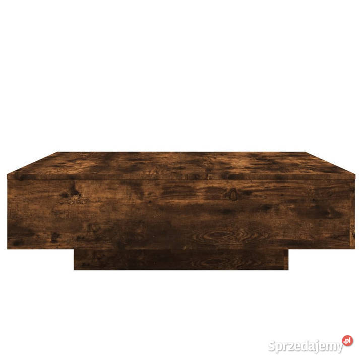 Stolik kawowy z LED przydymiony dąb 100x100x31 mazowieckie Warszawa