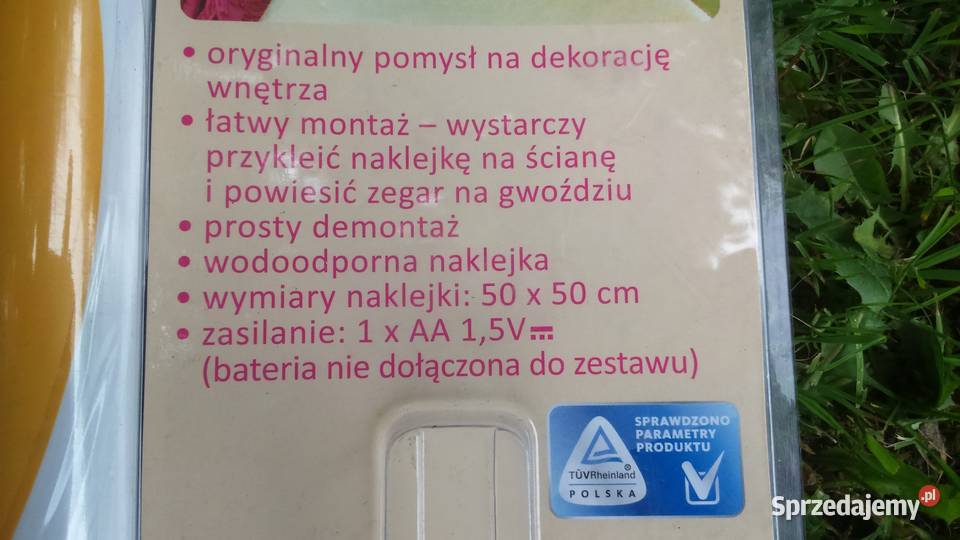 Zegar naklejany na ścianę księżyc średnica kujawsko-pomorskie Tuszkowo sprzedam