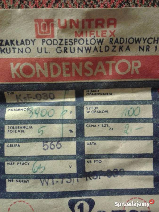 Scalak stabilizator napięcia sztuk 5Kondensatory Łódź sprzedam