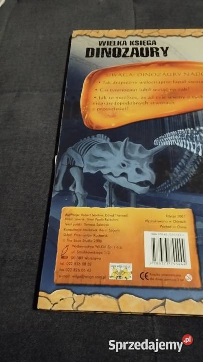 wielka księga dinozaury plakietki rozkladanki Książki dla dzieci Poznań sprzedam