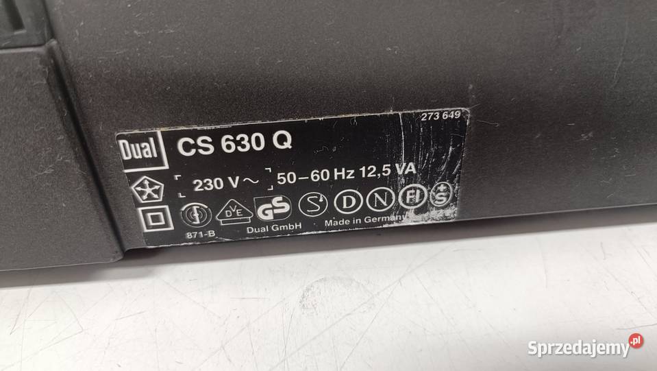 DUAL CS 630 Q Gramofon ze śladami wielkopolskie Poznań