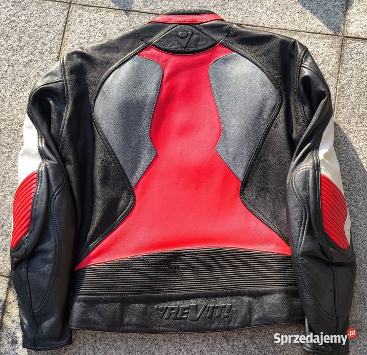 Kurtka motocyklowa Revit skórzana używana biały sprzedam