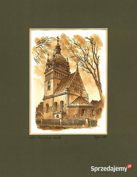 Grafika Lwów Cerkiew Piatnicka