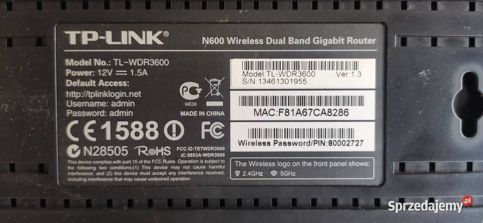 Router N600 TpLink TLWDR3600 Internet i komunikacja Częstochowa