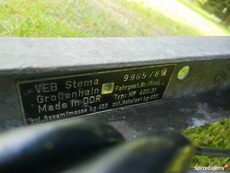 Przyczepka bagażowa IFA HP40001 Stan 400kg Do samochodów osobowych Stalowa Wola